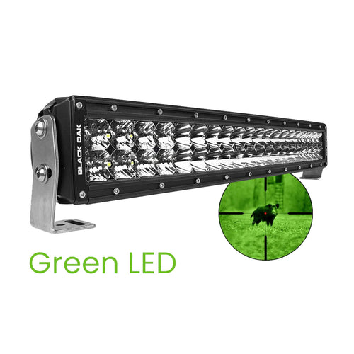 Black Oak Curved Double Row Combo Green Hog Hunting 20 Pro Series 30 LED Light Bar 20CGD3OS