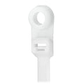 Pacer 8 Cable Tie wMounting Ring  Natural Color  50lb Tensile Strength  2 Bundle Diameter  100 Piece Bag CTMR2S100