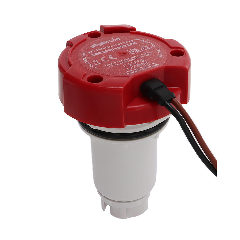 Rule 500 GPH Livewell Pump Replacement Motor Cartridge 65DR