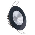 Lumitec Illusion Flush Mount LED Down Light  White  NonDimming  Black Housing  Chrome Reflector 117163