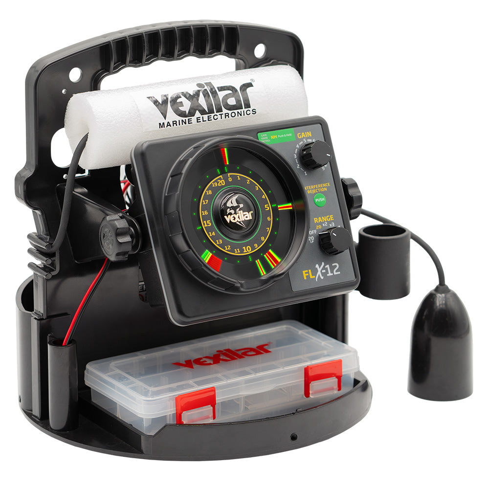 Vexilar FLX12 Pro Pack II Fishing System w12 Degree Ice Ducer PPX1212
