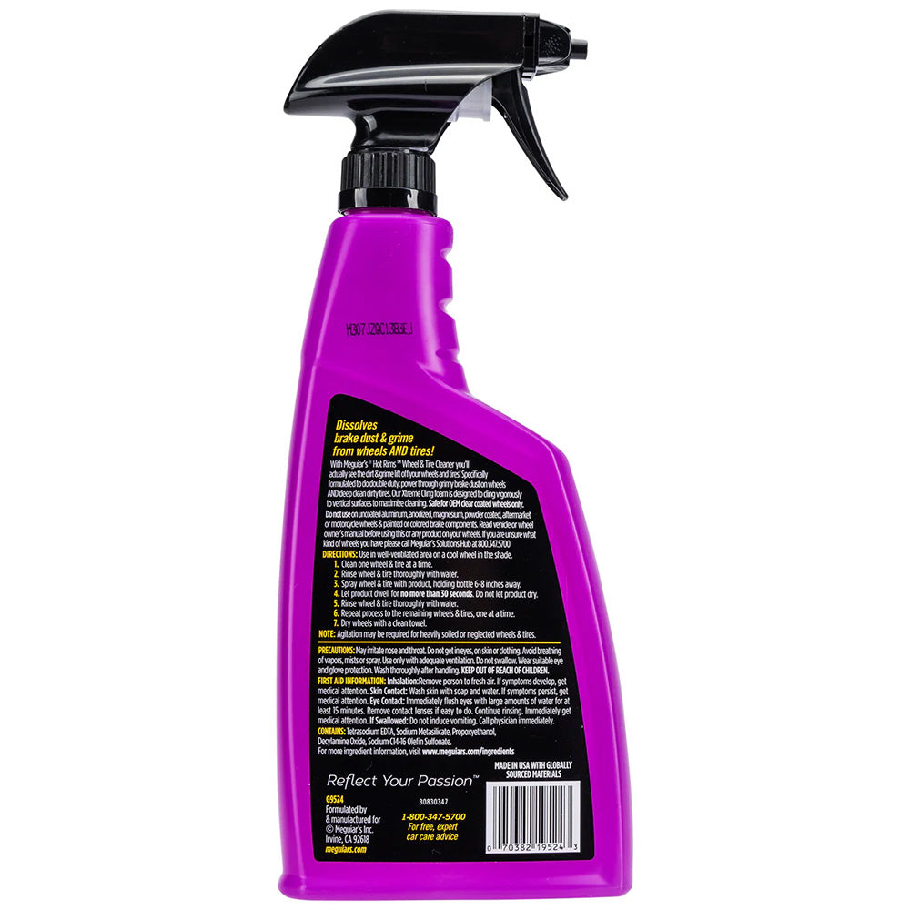 Meguiars Hot Rims Wheel  Tire Cleaner  24oz G9524