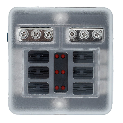 Bluewater 6 Position Fuse Block wLEDs 32000001006