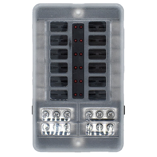 Bluewater 12 Position Fuse Block wLEDs 32000001012