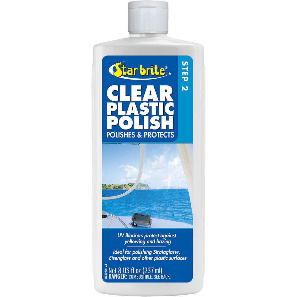 Star brite Clear Plastic Polish  Step 2  8 oz 87308