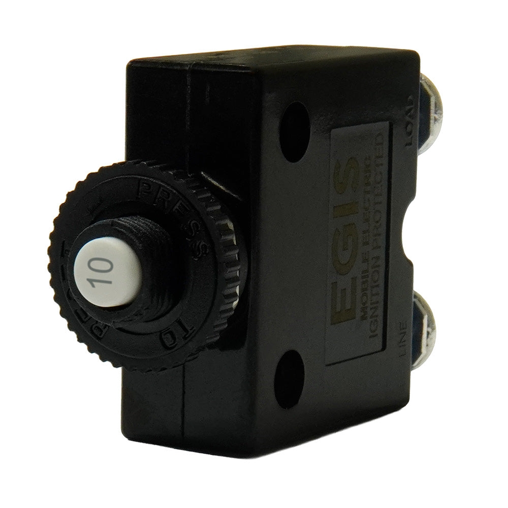 Egis 10A Push Button Panel Mount Circuit Breaker  Screw Terminals 471010
