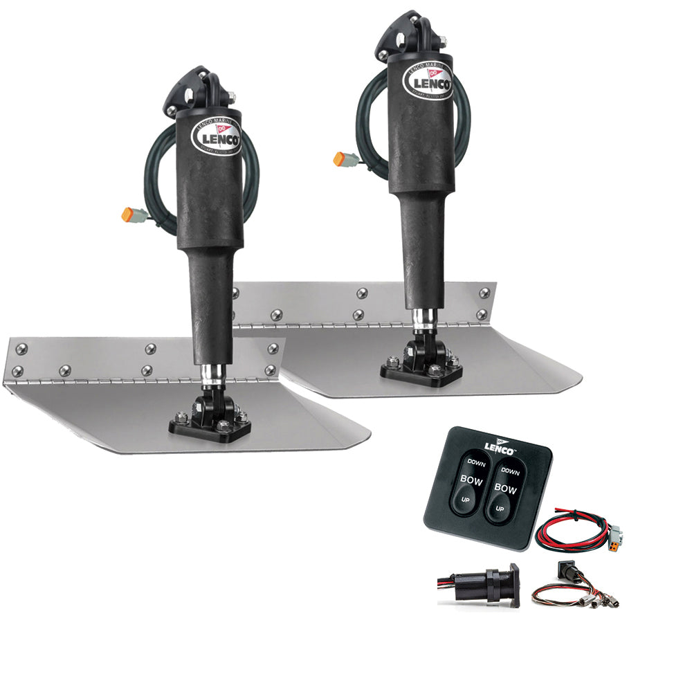 Lenco 9 x 12 Standard Trim Tab Kit wStandard Integrated Switch Kit 12V 15104102