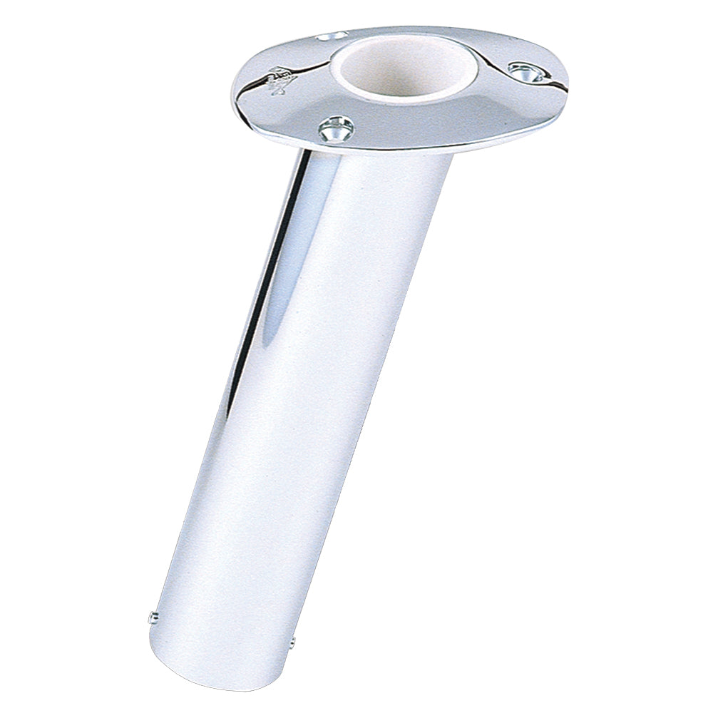 Lees 15 Degree Stainless Steel Flush Mount Rod Holder  2 OD RH529HS