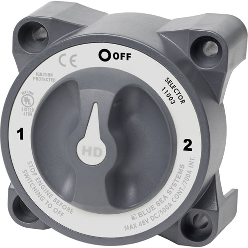 Blue Sea 11003 HDSeries Battery Switch wAlternator Field Disconnect  3Position 11003