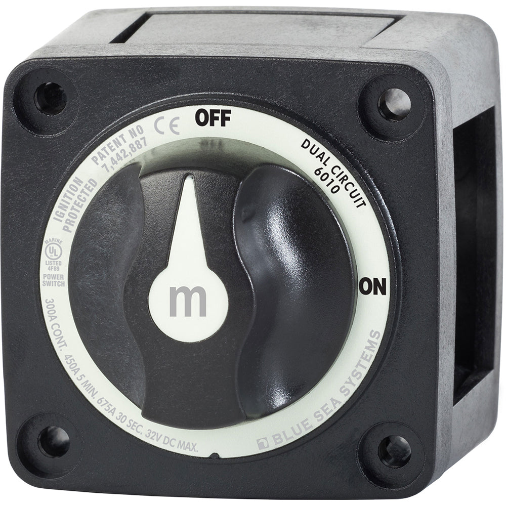 Blue Sea 6010200 Battery Switch Dual Circuit  Black 6010200