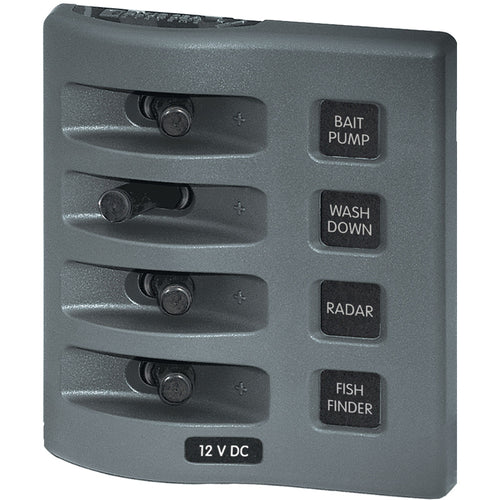 Blue Sea 4305 WeatherDeck 12V DC Waterproof Switch Panel  4 Posistion 4305