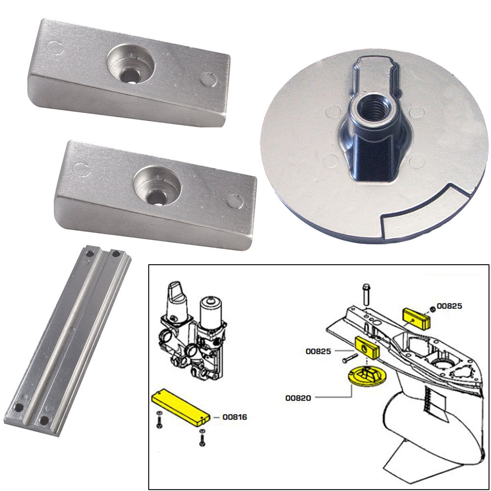Tecnoseal Anode Kit wHardware  Mercury Verado 4  Magnesium 20814MG