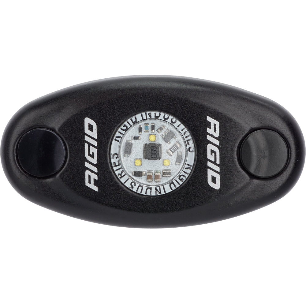 RIGID Industries ASeries Black Low Power LED Light  Single  Amber 480343