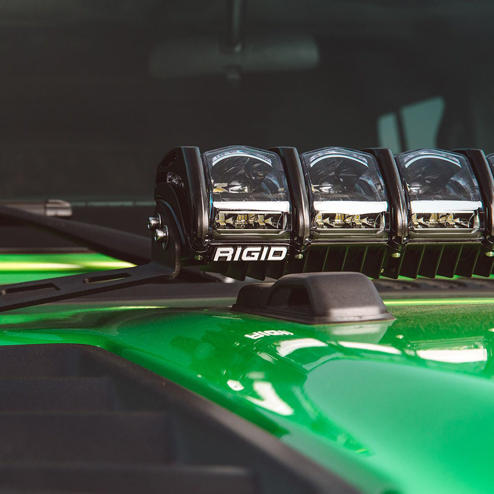 RIGID Industries 2018 Jeep Wrangler JL Adapt Hood Mount f20 Adapt Lightbar 41665