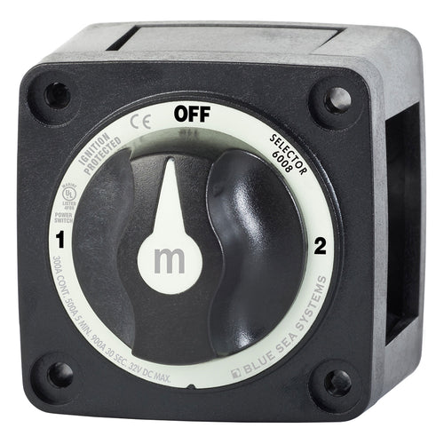 Blue Sea 6008200 mSeries Selector 3 Position Battery Switch  Black 6008200