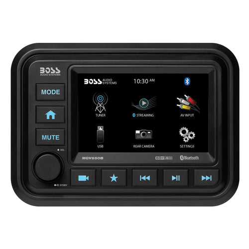 Boss Audio MGV550B Marine Stereo wAMFMBTRear Camera MGV550B