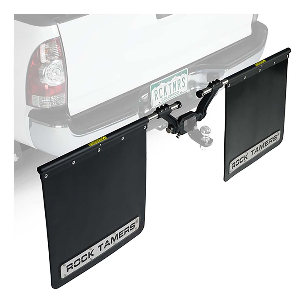 ROCK TAMERS 2 Hub Mudflap System  Matte BlackStainless 00108
