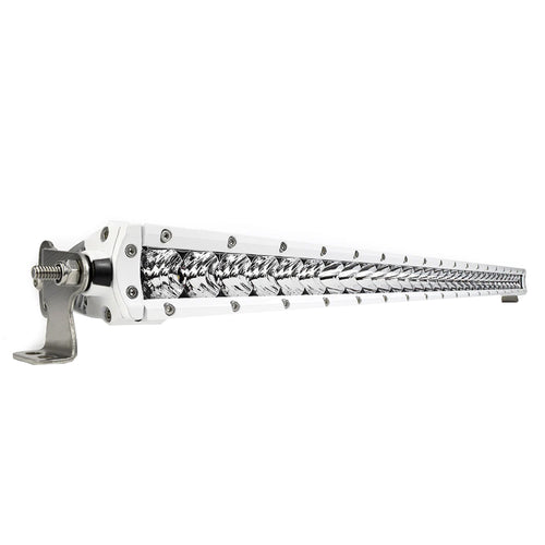 Black Oak Pro Series 30 Single Row 30 LED Light Bar  Combo Optics  White Housing 30CMS5OS