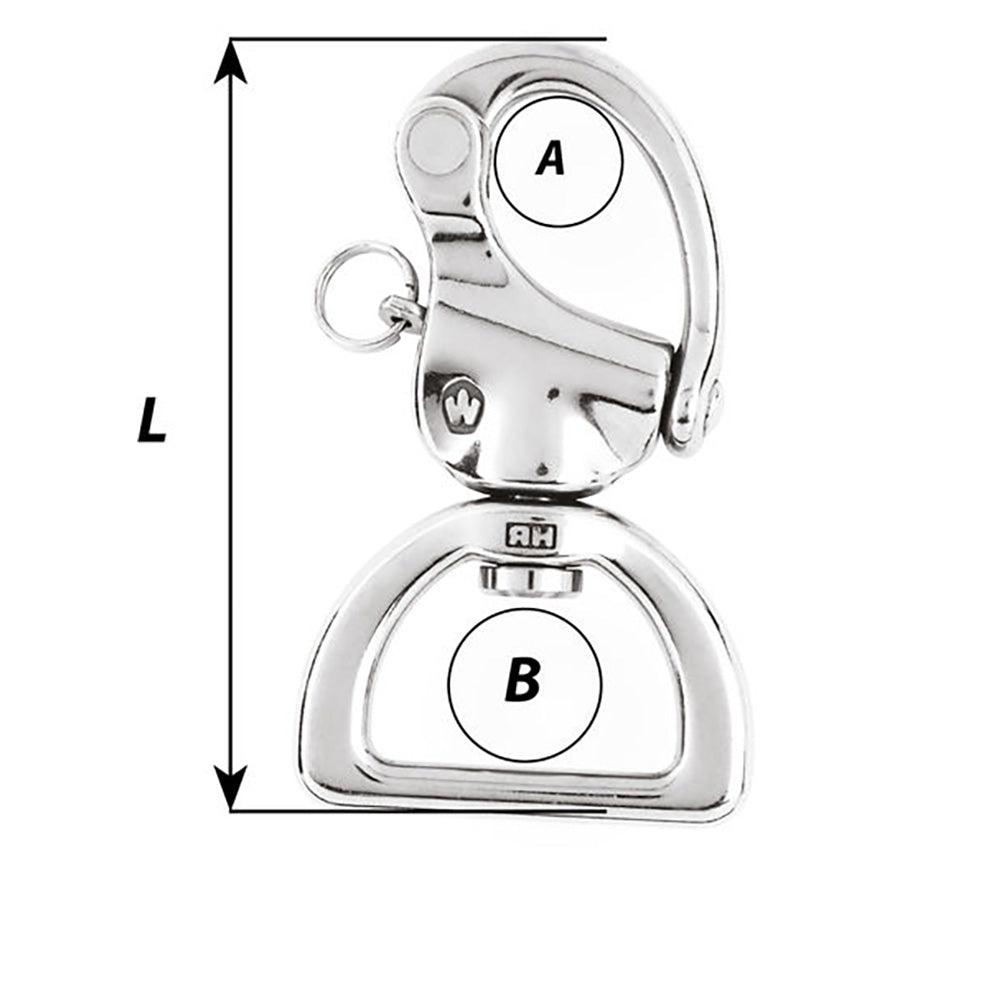 Wichard HR Snap Shackle Webbing Swivel  100mm Length  31516 2376W